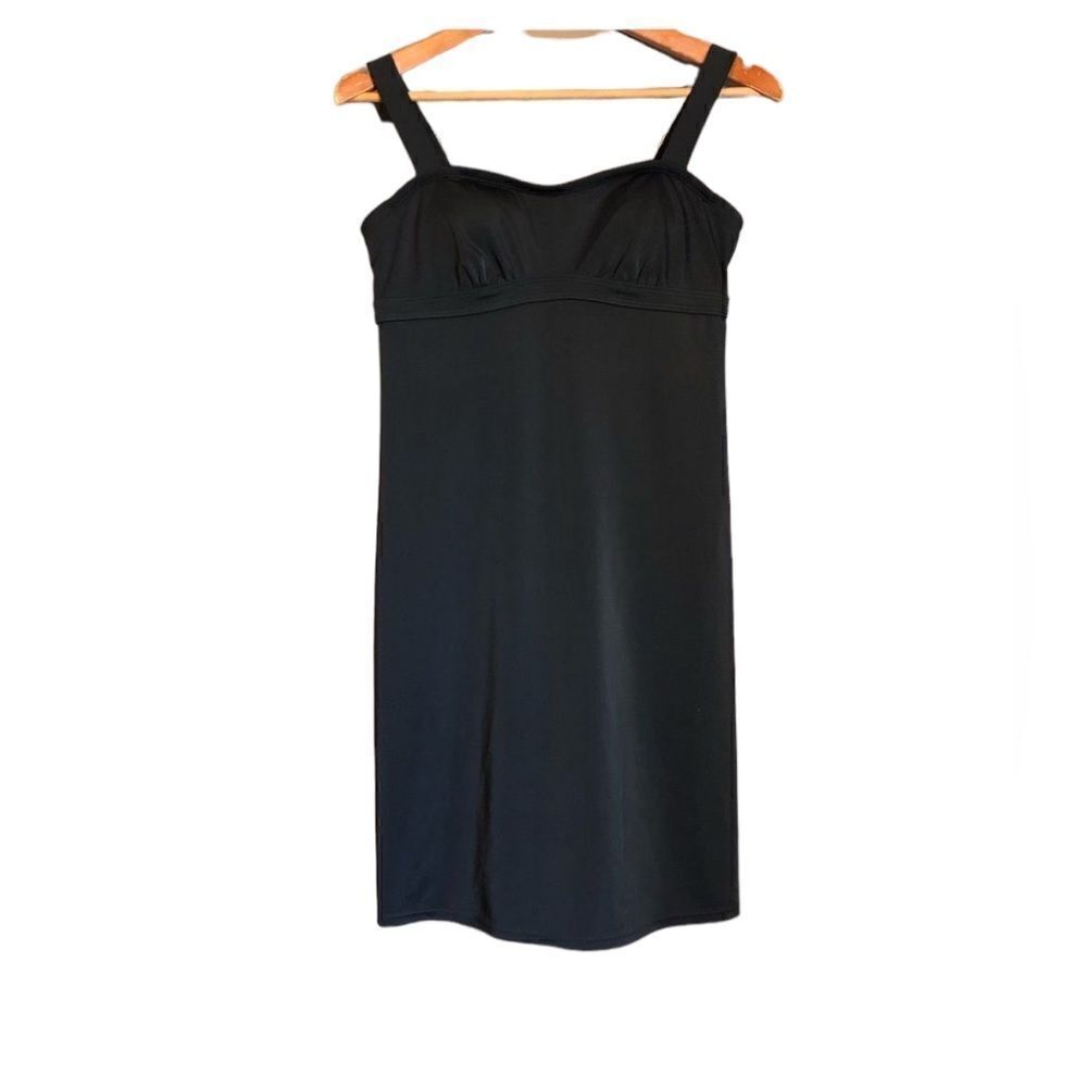 Athleta black swim dress size 34 B/C